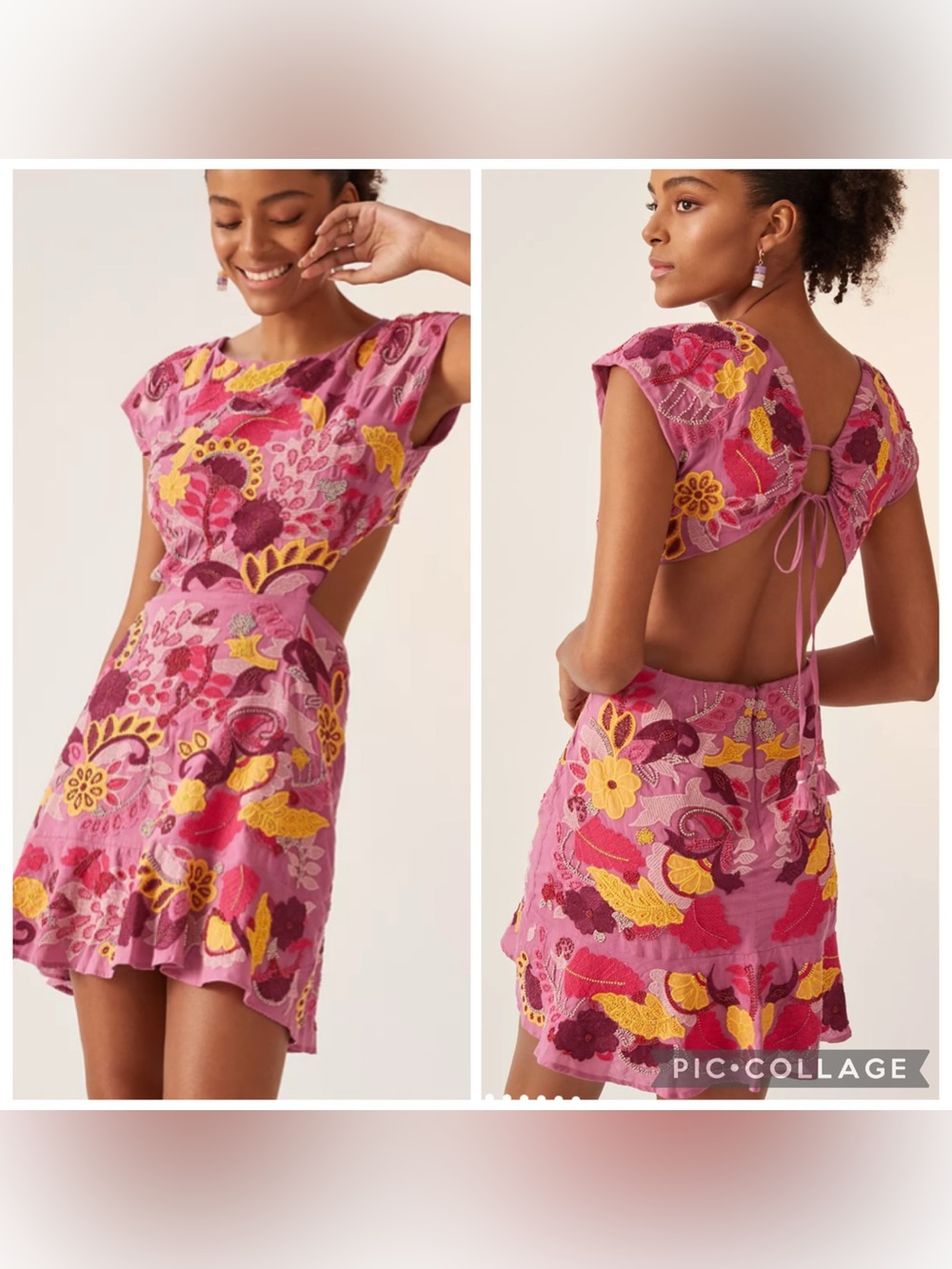 Maeve by Anthropologie Embroidered Beaded Mini Dress Size 4